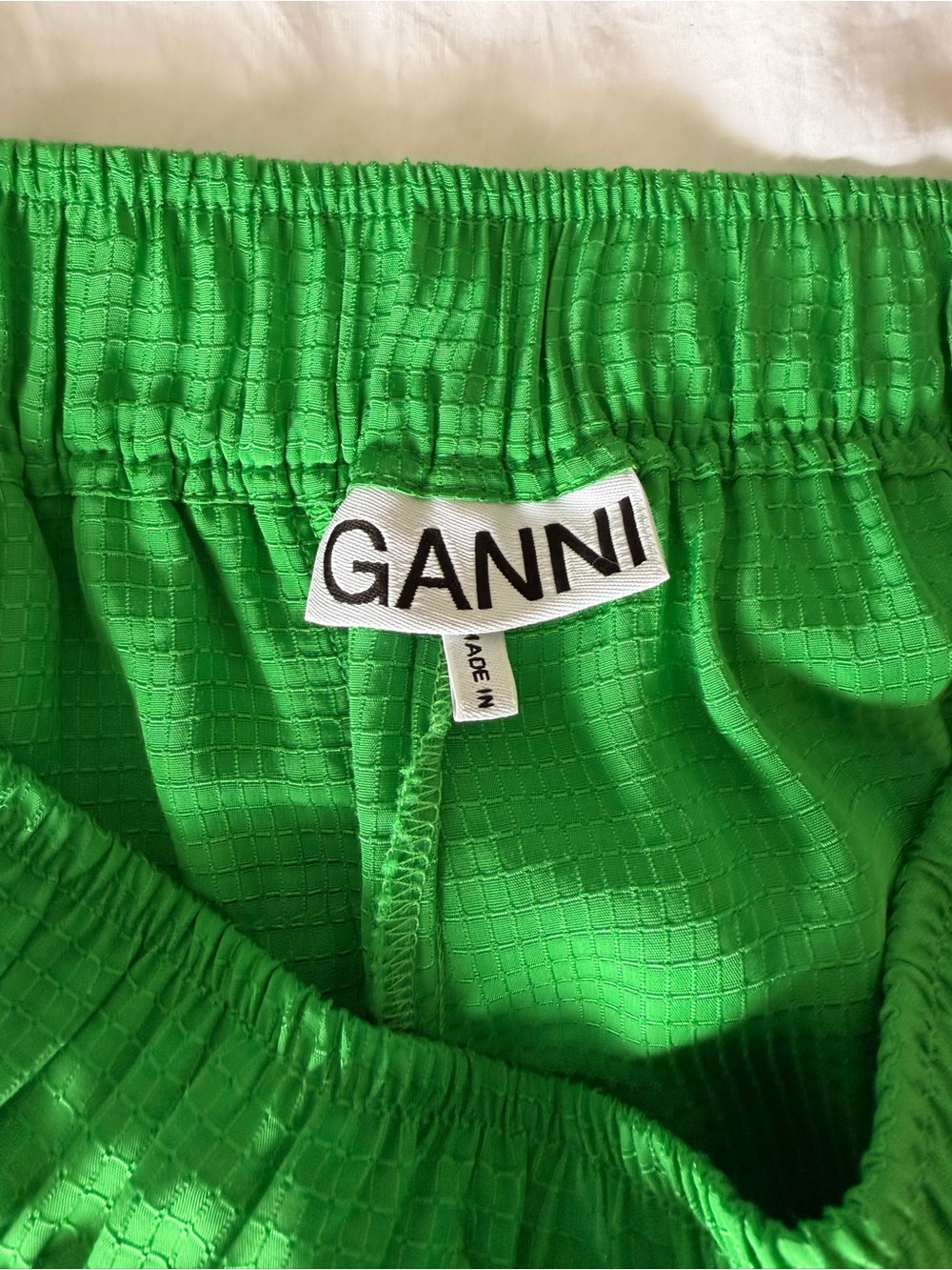 GANNI Green Ripstop Drawstring Shorts - Picture 7 of 8